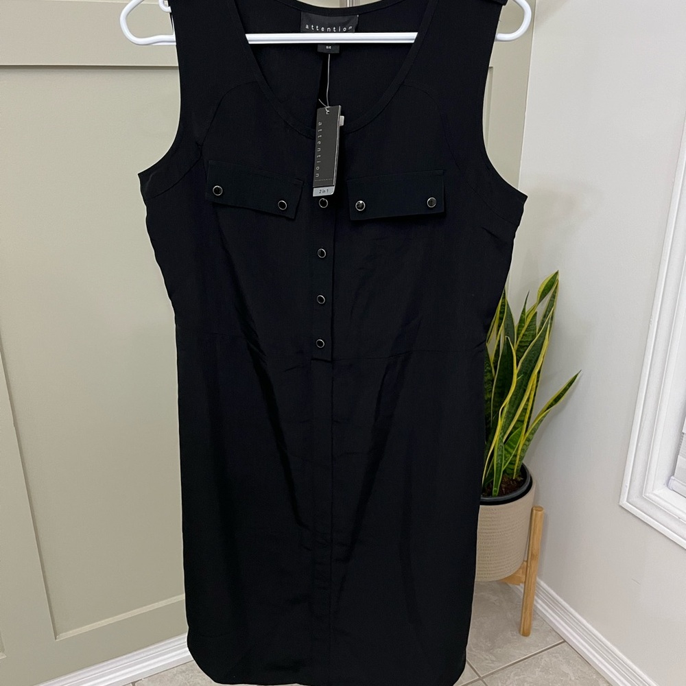(NWT) Attention - Girls Black Sleeveless Dress